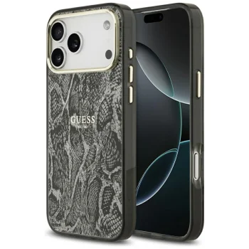 Guess Python Pattern MagSafe vāciņš iPhone 17 Pro Max, Melns