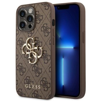 Guess 4G Big Metal Logo vāciņš iPhone 14 Pro brūns