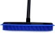 Rubber Broom for Pet Hair with Squeegee and 120cm Handle, Black