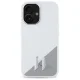 Karl Lagerfeld iPhone 16 Case Silicone Initial Metal Logo MagSafe, White