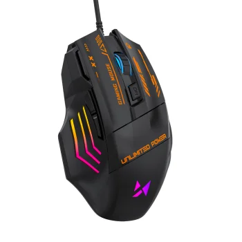 Проводная оптическая игровая мышь Wozinsky WMGK-1179W 7200 DPI с RGB - черная