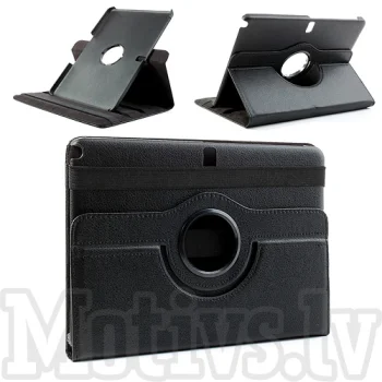 Samsung Galaxy Note 10.1 New SM-P600 P601 P605 / Galaxy Tab Pro 10.1" SM-T520 T525 Rotary Case Cover Stand, black -...