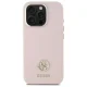 Guess GUHCP16LM4DGPP iPhone 16 Pro 6.3" gaiši rozā/rozā cietais futrālis silikona logo Strass 4G | light...