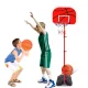 Multistore regulējams basketbola grozs ar statīvu, bumbu un pumpi