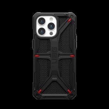 Apple iPhone 15 Pro Max 6.7'' UAG Monarch Hard Case Cover, Black Kevlar | Telefona Maciņš Vāciņš Apvalks Bampers