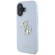 Guess Grained Big 4G Logo vāciņš Apple iPhone 16 - Zils