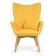 Sofotel Norse Wingback Chair with Footstool, Yellow