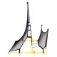 Movepro divpusējs futbola atsitējs treniņiem 220x120 cm