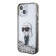 Apple iPhone 15 6.1\" Karl Lagerfeld Liquid Glitter Ikonik Case Cover (KLHCP15SLKKNSK), Transparent | Telefona Maciņš...