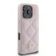 Guess iPhone 16 Pro Case Quilted Metal Logo, Pink