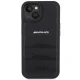 Mercedes iPhone 15 Plus / 14 Plus vāciņš AMG Leather Debossed Lines, melns
