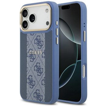 Guess 4G Stripe MagSafe vāciņš iPhone 17 Pro Max - Zils | Phone Case Cover Blue