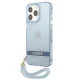 Чехол Guess для iPhone 13 / 13 Pro Translucent Strap, синий