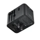 Дорожный адаптер Acefast Z8 GaN 45W с розеткой AC 2500W, 3x USB-C, 2x USB-A, черный