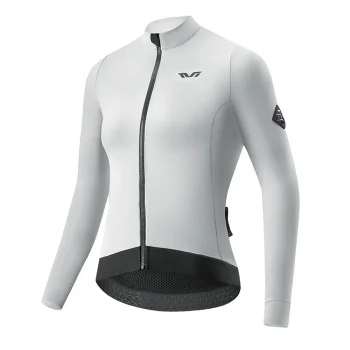 Rockbros YDWT006 TVI Women's Insulated Cycling Jersey M - White and Gray