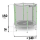 Dārza batuts ar aizsargtīklu Neo-Sport Ns-04Z240F 140 cm (4,5 ft)
