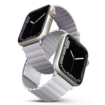 UNIQ pasek Revix Apple Watch Series 4/5/6/7/8/SE/SE2 38/40/41mm. Reversible Magnetic lilak-lilac-white