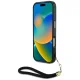 Guess HC IML Leopard Triangle Cord Strap MagSafe vāciņš iPhone 16, Brūns