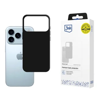 3mk Silikona maciņš iPhone 17 Pro Max - Melns | Silicone Phone Case Cover Black