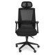 Ergonomisks biroja krēsls ModernHome ar regulējamu augstumu, melns