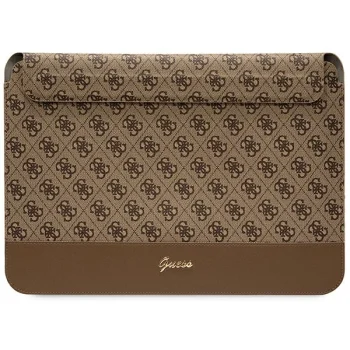Guess 4G Stripe Metal Logo klēpjdatora maciņš līdz 14", brūns
