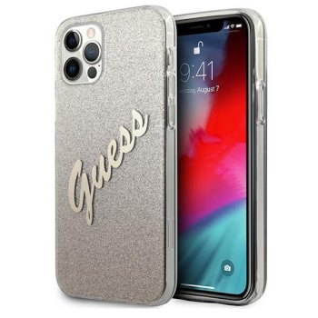 Apple iPhone 12 Pro Max 6.7'' Guess Gradient Script Case Cover (GUHCP12LPCUGLSGO), Gold | Чехол Кейс...