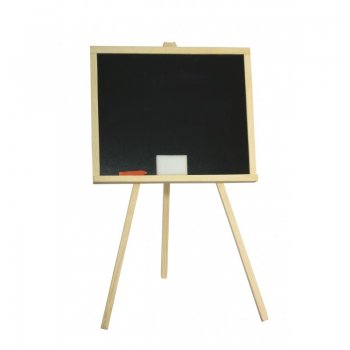 Bērnu koka tāfele zīmēšanai un mācībām / Molberts, 82x48 cm | Kids Chalkboard Easel