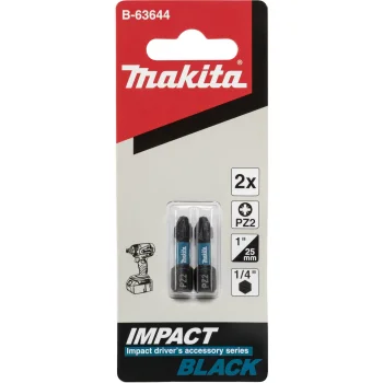 Makita Impact Black PZ2 skrūvgrieža uzgaļi 25 mm, 2 gab. (B-63644)