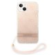 Чехол Guess 4G Print Strap для iPhone 14 Plus, розовый