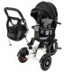 Bērnu Trīsritenis Ratiņi Tricikls TRIKE FIX V3, Melns | Kids Baby Trolley Bike Tricycle Stroller Buggy