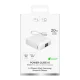Puro 10000mAh 20W Ārējais akumulators ar USB-C kabeli un displeju, Balts