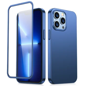 Korpusa vāciņš Joyroom 360 Full Case priekš iPhone 13 Pro Max ar aizsargstiklu, JR-BP928, zils