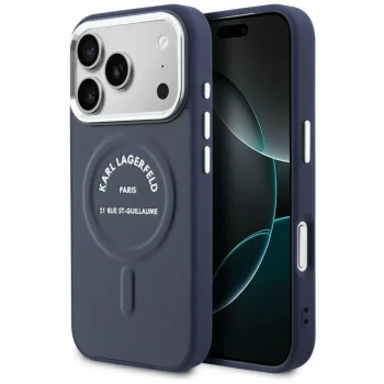 Karl Lagerfeld Karl RSG Logo MagSafe vāciņš iPhone 17 Pro Max, zils