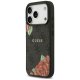 Чехол Guess 4G Flowers Print MagSafe для iPhone 17 Pro Max - черный