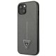 Guess Saffiano Triangle Logo Case for iPhone 14, Silver