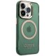 Apple iPhone 14 Pro 6.1\'\' Guess Gold Outline Translucent MagSafe Case Cover (GUHMP14LHTCMA), Green | Telefona...