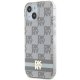 DKNY iPhone 15 vāciņš IML Checkered Mono Pattern MagSafe, bēšs