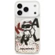 Karl Lagerfeld Liquid Glitter Choupette Logo MagSafe maciņš iPhone 17 Pro - Caurspīdīgs | Phone Case Cover Clear