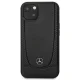 Mercedes Leather Urban iPhone 14 Plus dabīgās ādas vāciņš, melns