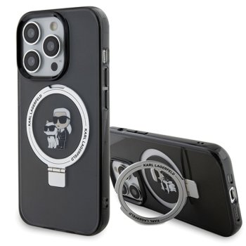 Чехол Karl Lagerfeld для iPhone 13 / 13 Pro Ring Stand Karl&Choupette MagSafe, черный