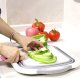 Складная миска из пластика и силикона с дуршлагом и разделочной...