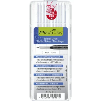Pica DRY 4043 baltie marķiera serdeņi 2,8 mm, 10 gab.