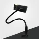 Telefona Galda Turētājs ar Klipsi un Lokanu Kāju, Melns | Phone Clamp Holder Stand