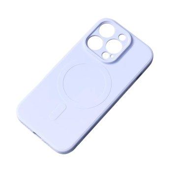 Силиконовый чехол Hurtel для iPhone 15 с поддержкой MagSafe, синий