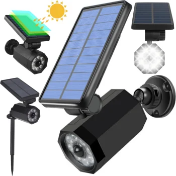 Садовый светильник на солнечной батарее 8 LED с датчиком движения...