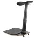 Maclean MC-872 ergonomisks biroja krēsls ar pretnoguruma paklājiņu, melns