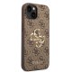 Guess iPhone 15 Plus Case 4G Big Metal Logo, Brown