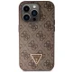 Чехол Guess для iPhone 14 Pro PU Leather Metal Logo Strass Crossbody, коричневый