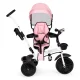 ECOTOYS Kids Tricycle with 360° Swivel Seat and Parent Handle, Pink