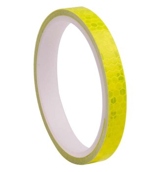 Atstarojošā lente velosipēdam 1cm x 8m, dzeltena